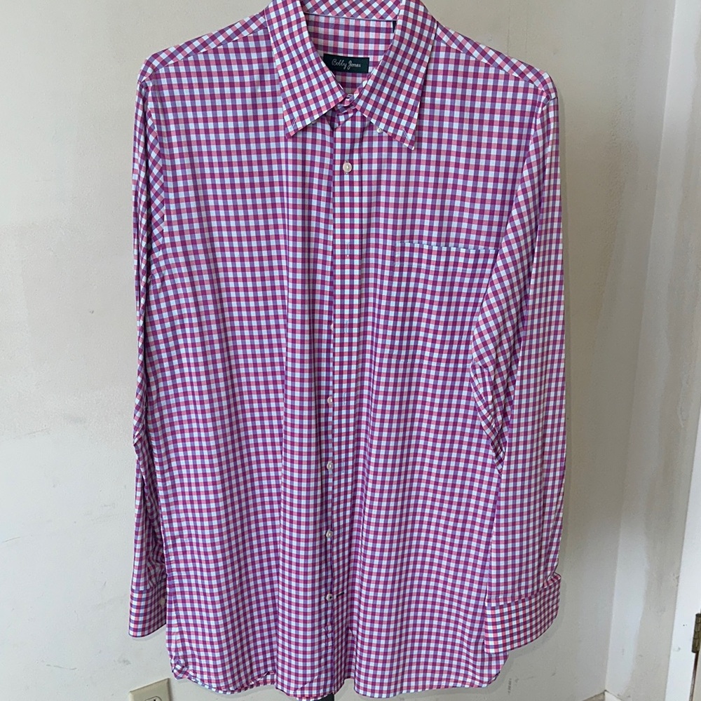 Bobby Jones Men's Pink Checkered Shirt